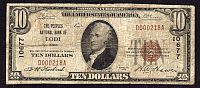 Lodi, Ohio, 1929T1 $10, Ch.#10677, Peoples National Bank, AF
